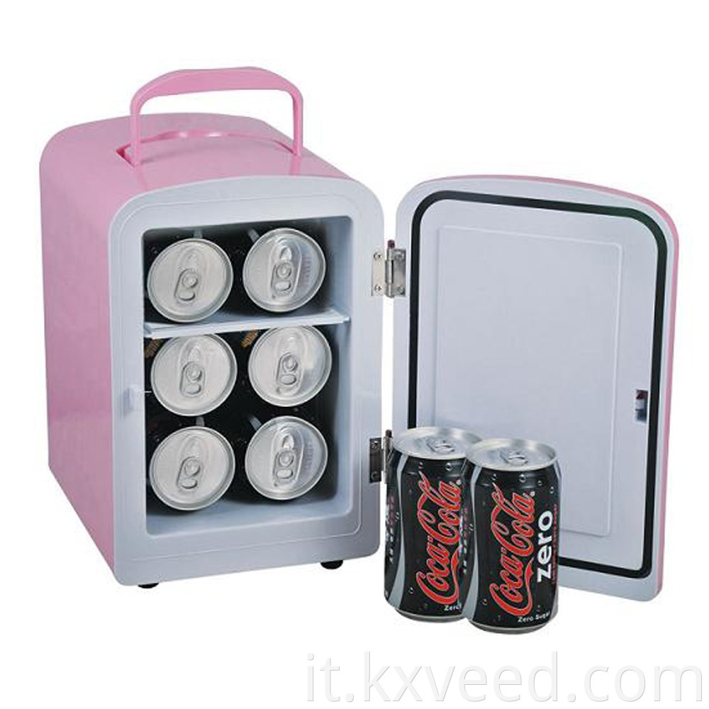 Colore blu 4L 6 lattine Mini frigorifero ricaricabile per auto per auto